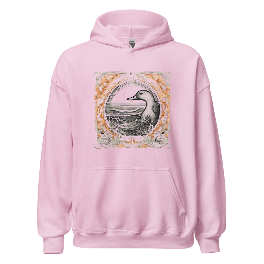 Light Pink Hoodie with print art
