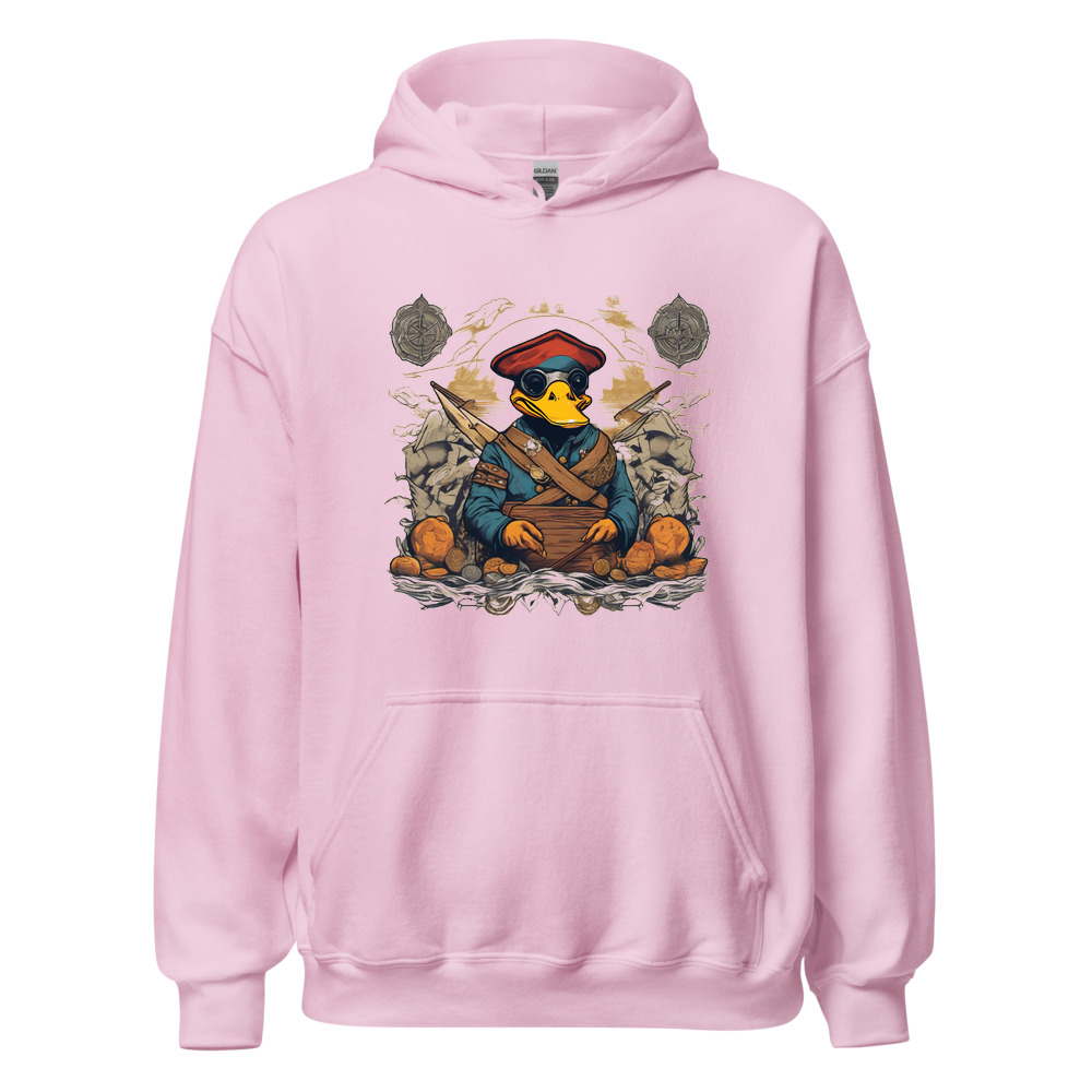 Light Pink Hoodie with print art