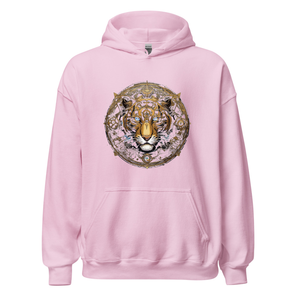 Light Pink Hoodie with print art