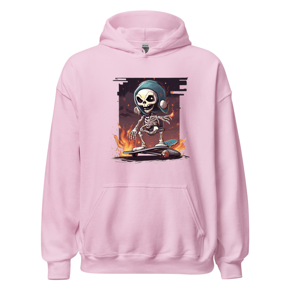 Light Pink Hoodie with print art