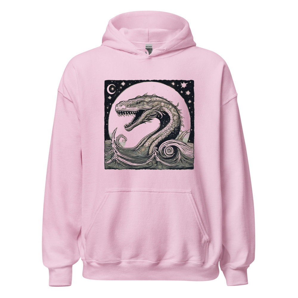 Light Pink Hoodie with print art