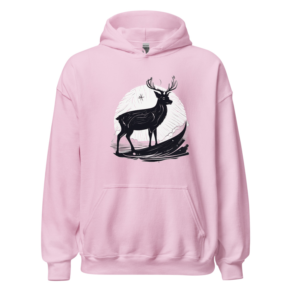 Light Pink Hoodie with print art