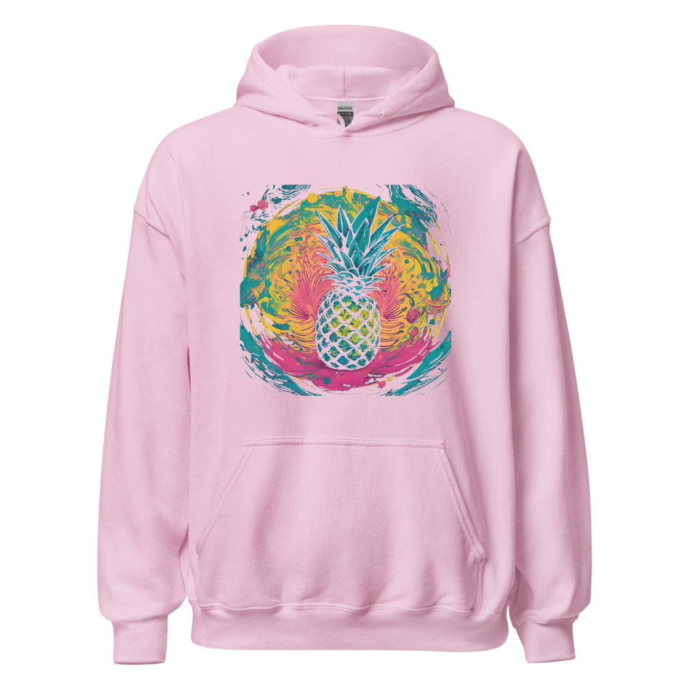 Light Pink Hoodie with print art