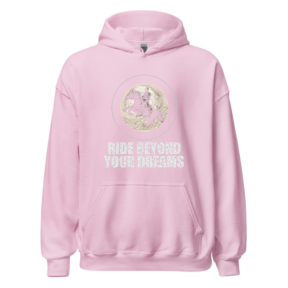 Light Pink Hoodie with print art