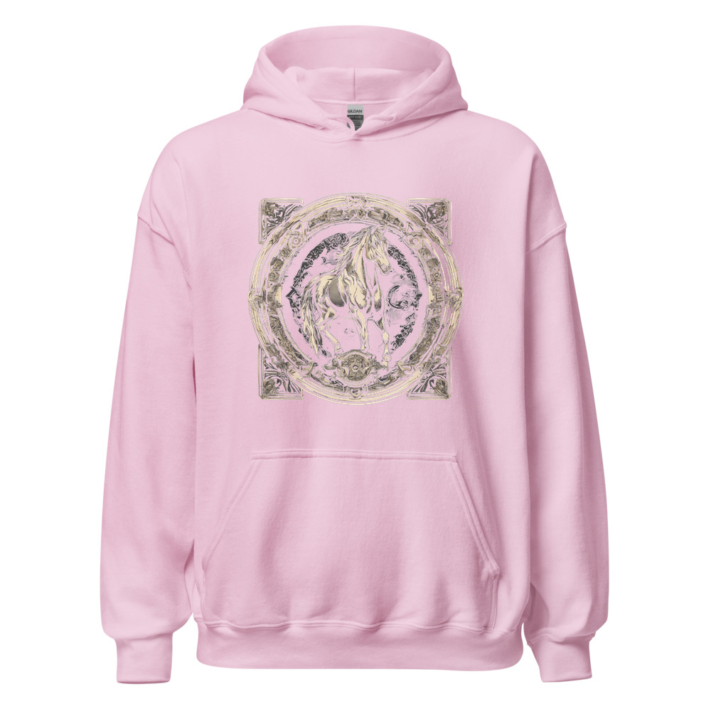 Light Pink Hoodie with print art