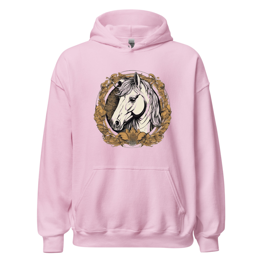 Light Pink Hoodie with print art