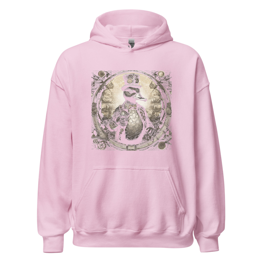 Light Pink Hoodie with print art