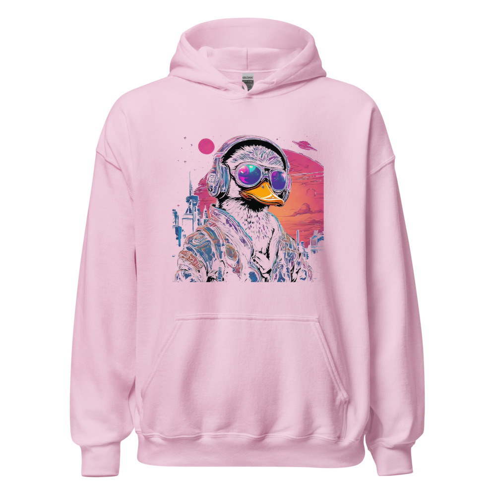 Light Pink Hoodie with print art