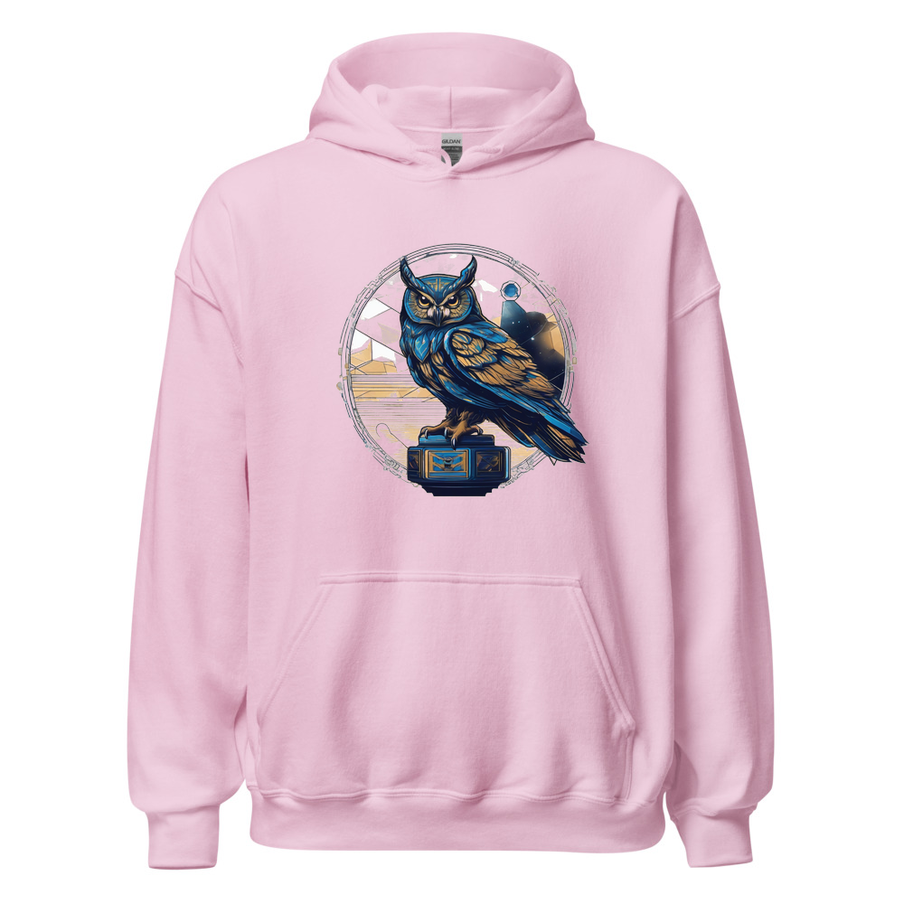 Light Pink Hoodie with print art