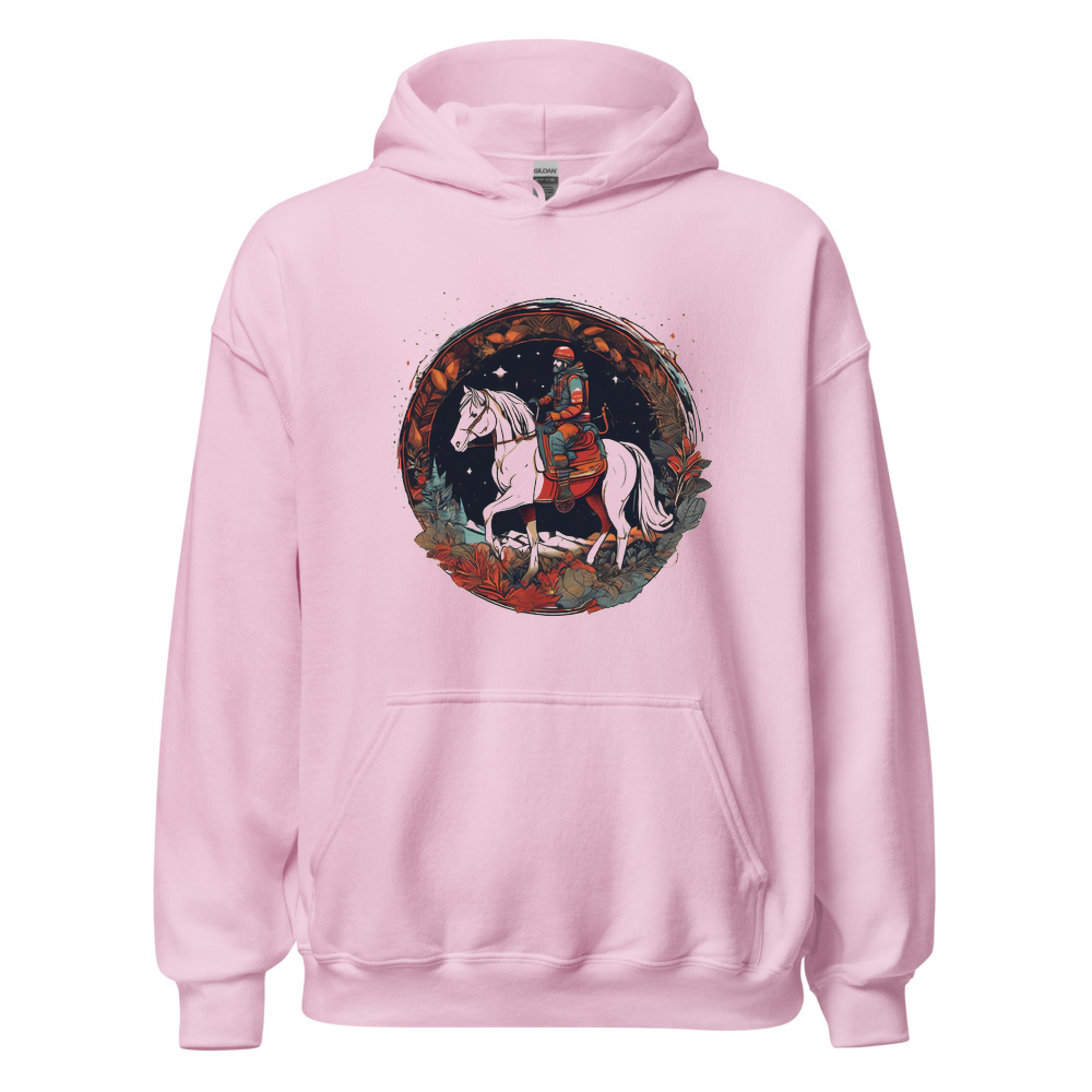 Light Pink Hoodie with print art