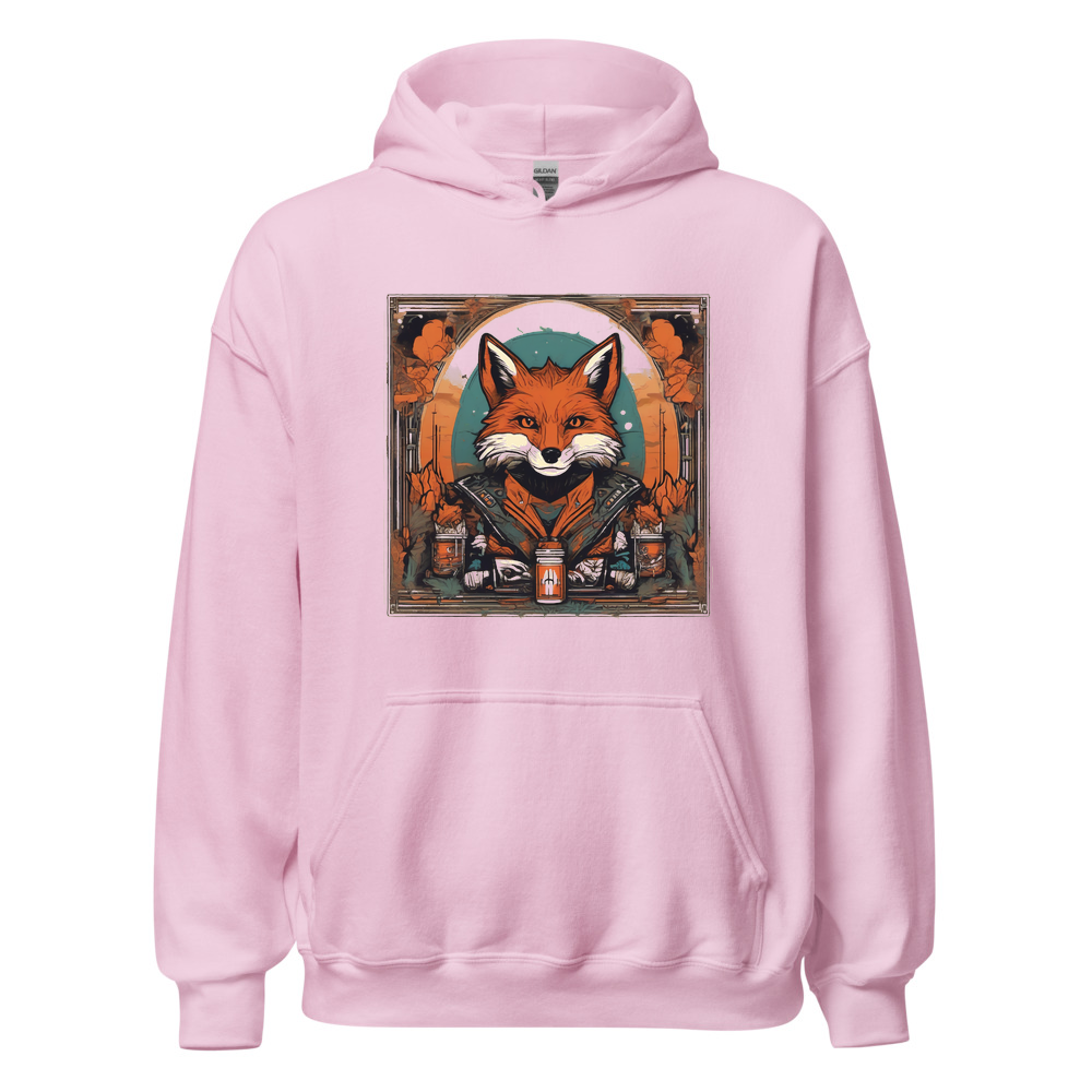 Light Pink Hoodie with print art
