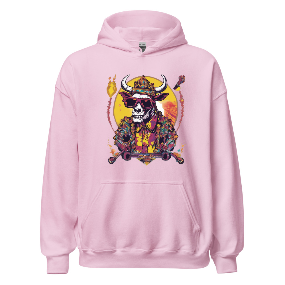 Light Pink Hoodie with print art