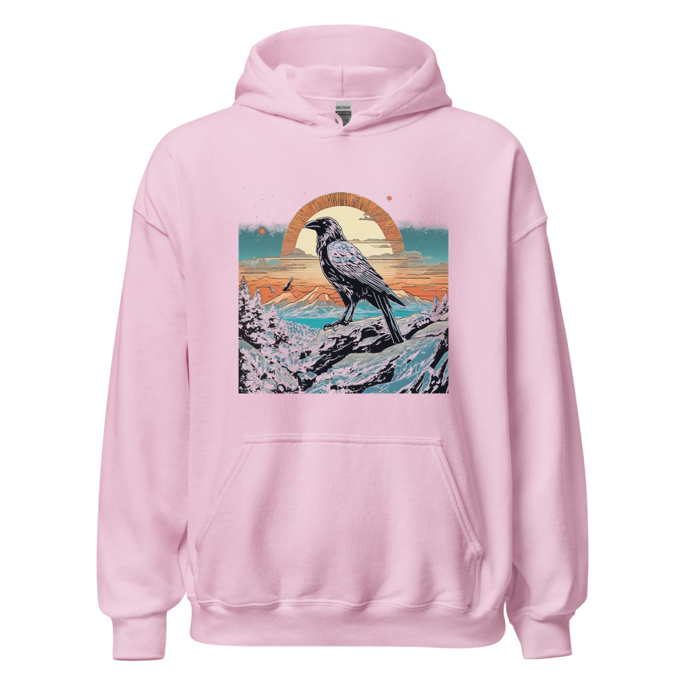 Light Pink Hoodie with print art
