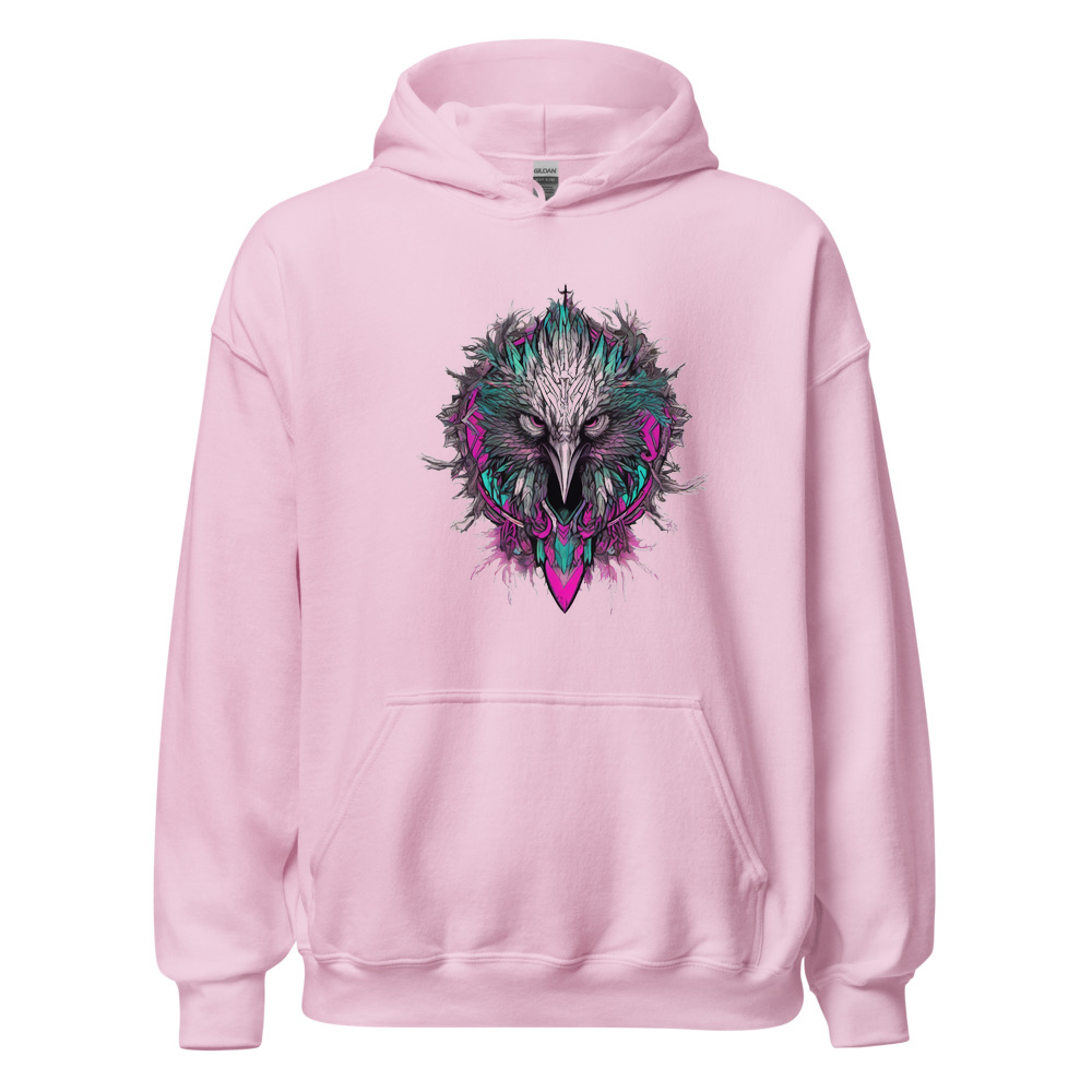 Light Pink Hoodie with print art