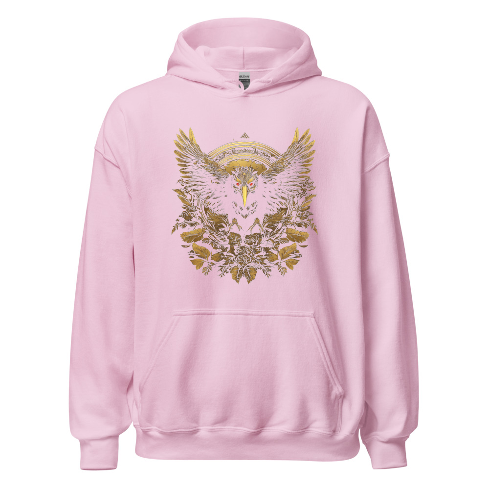 Light Pink Hoodie with print art
