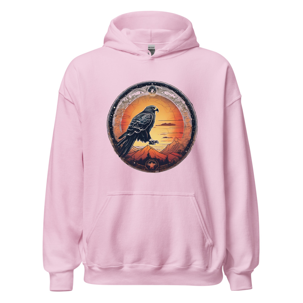 Light Pink Hoodie with print art