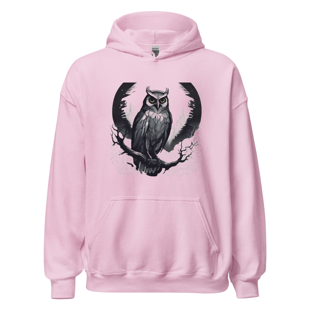 Light Pink Hoodie with print art