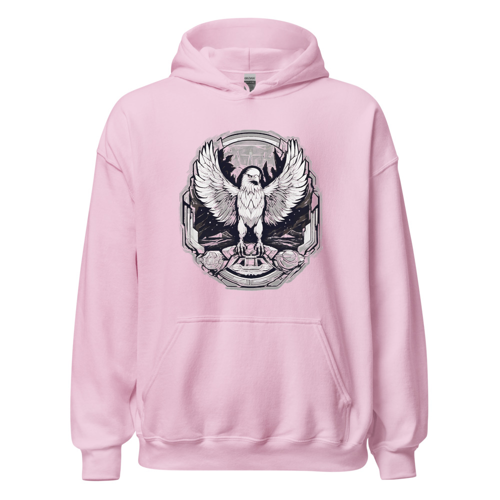 Light Pink Hoodie with print art