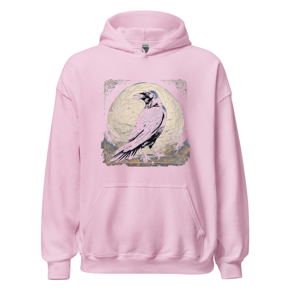 Light Pink Hoodie with print art