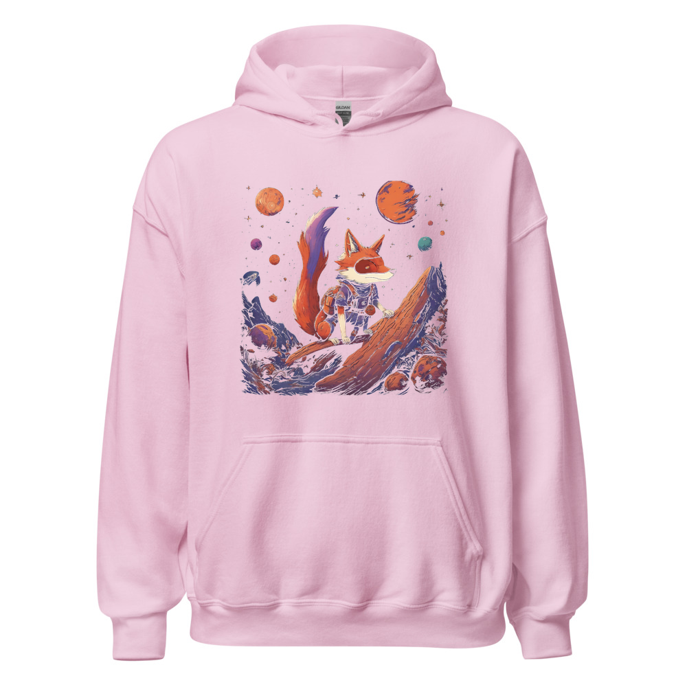 Light Pink Hoodie with print art