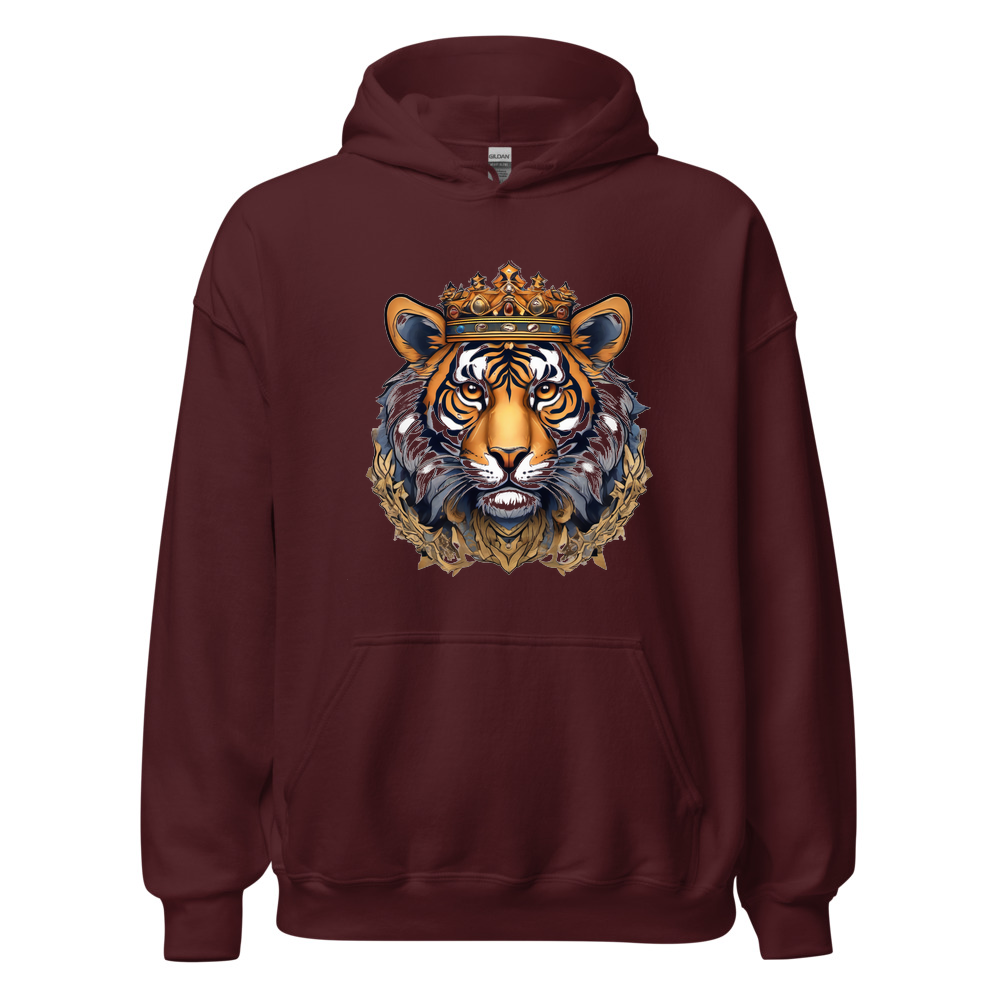 Maroon Hoodie with print art