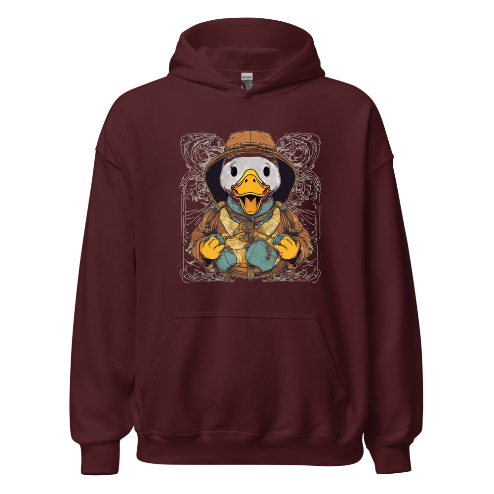 Maroon Hoodie with print art