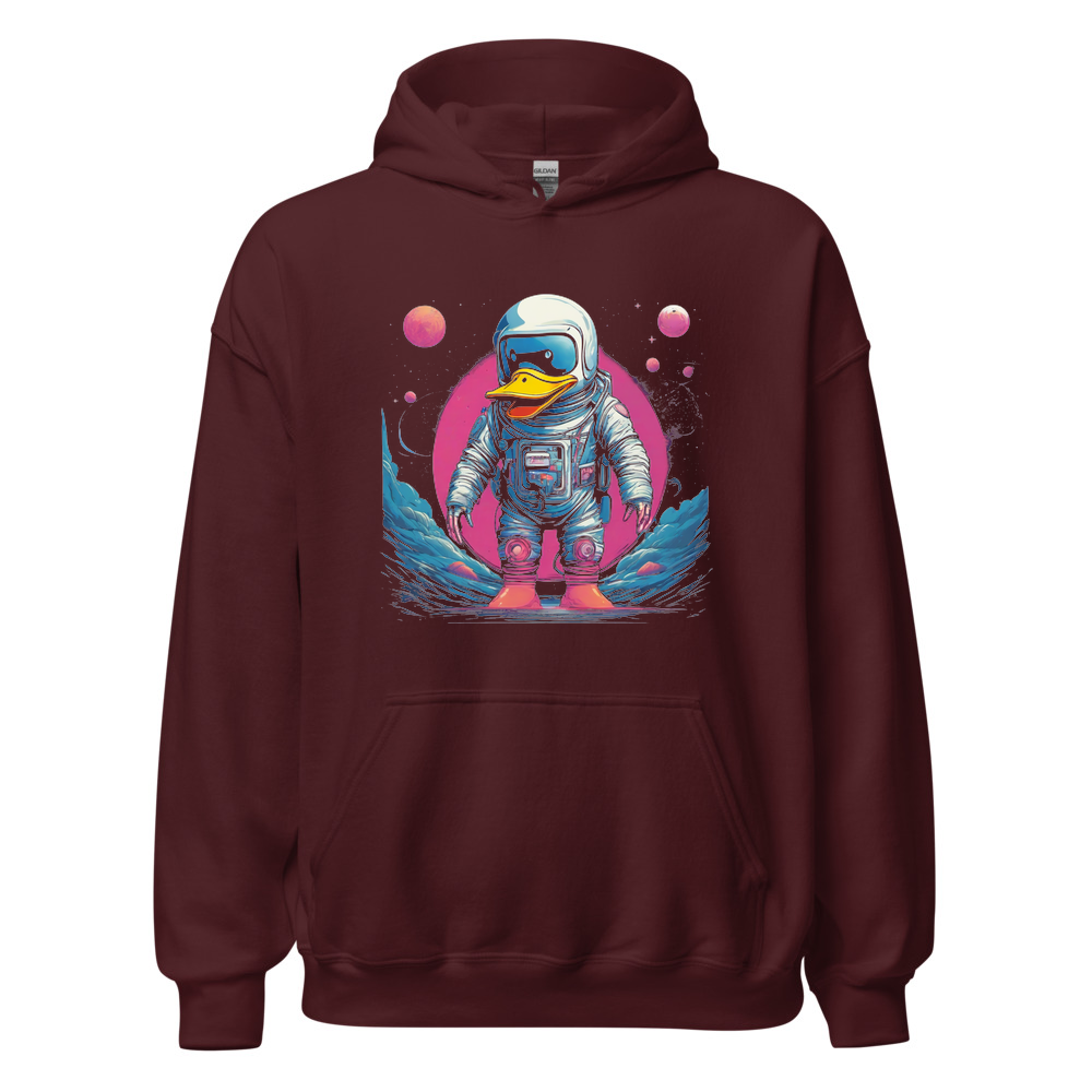 Maroon Hoodie with print art