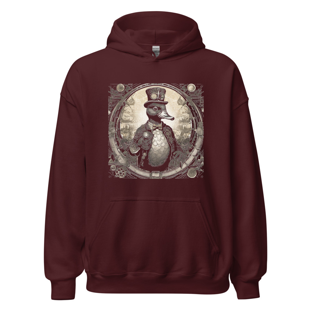 Maroon Hoodie with print art