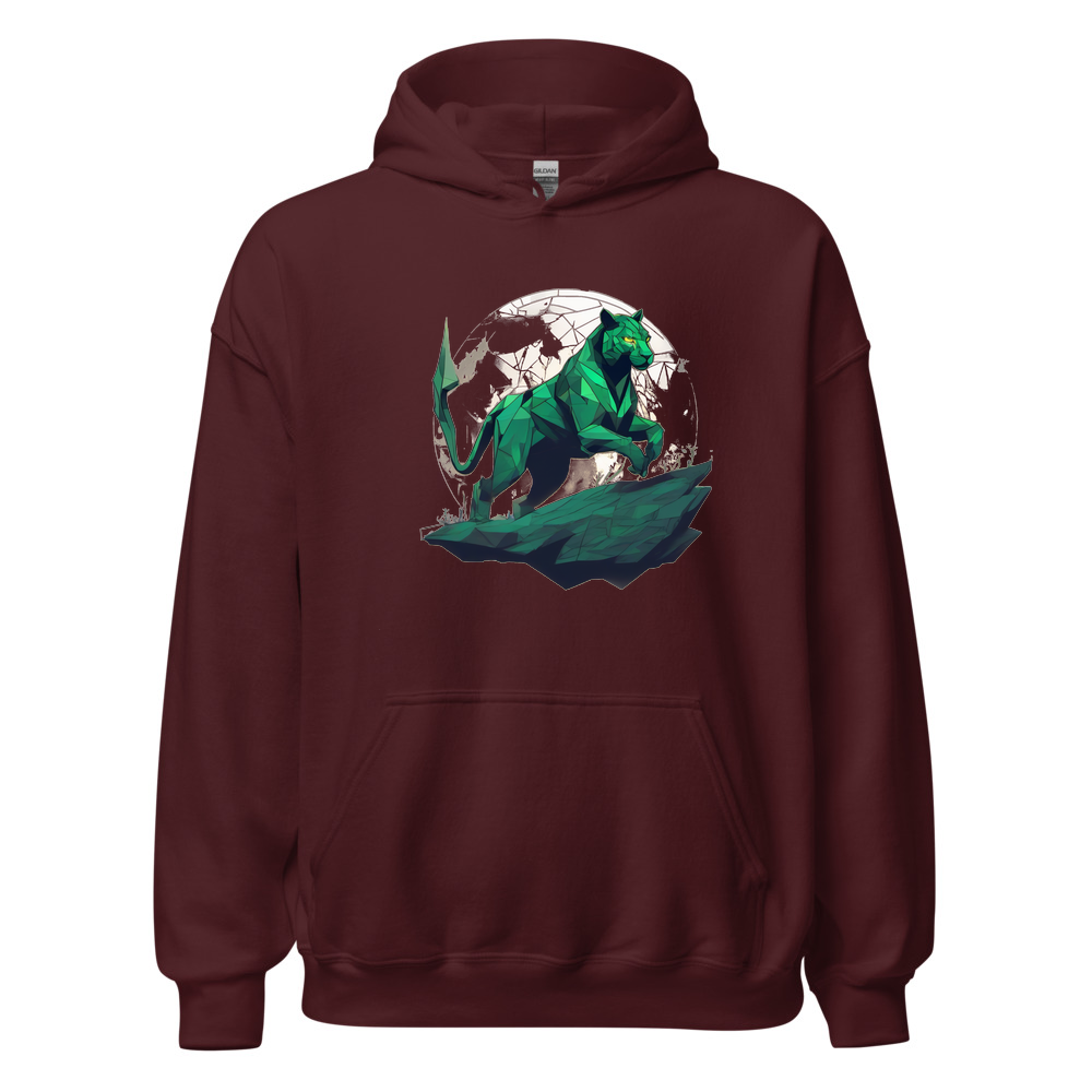 Maroon Hoodie with print art