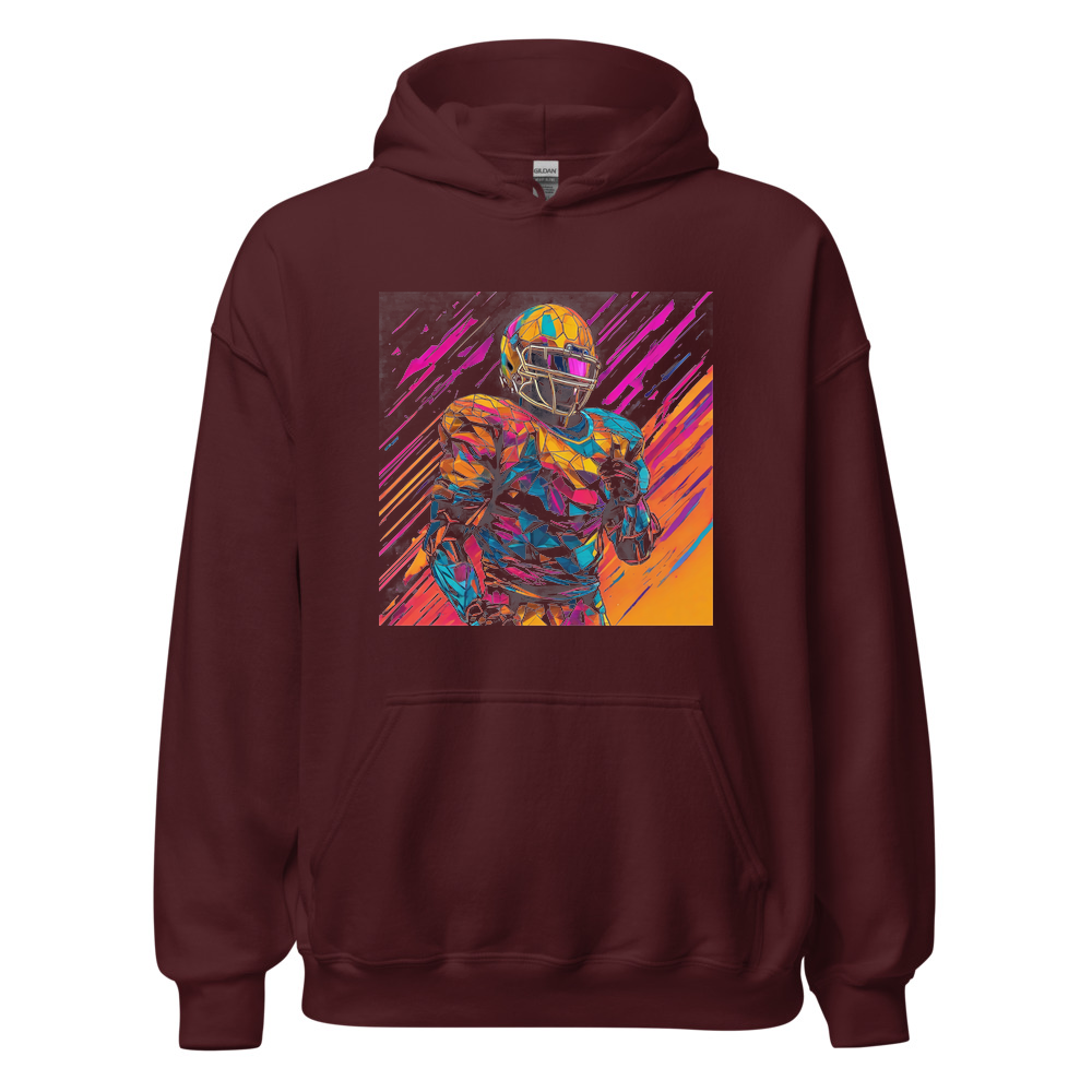 Maroon Hoodie with print art