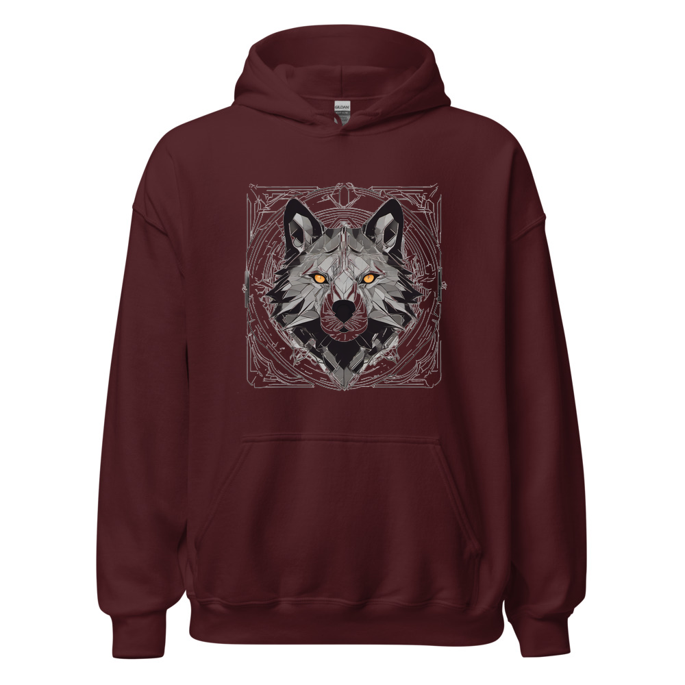 Maroon Hoodie with print art