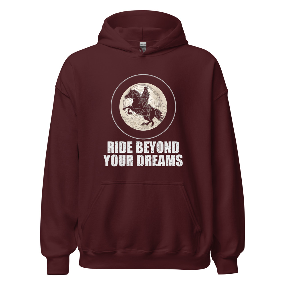 Maroon Hoodie with print art