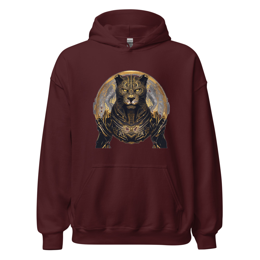 Maroon Hoodie with print art