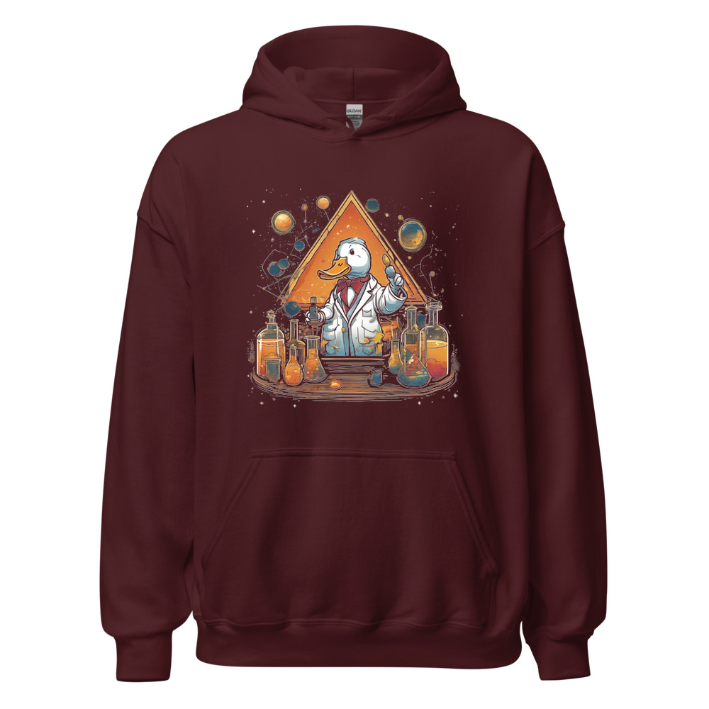 Maroon Hoodie with print art