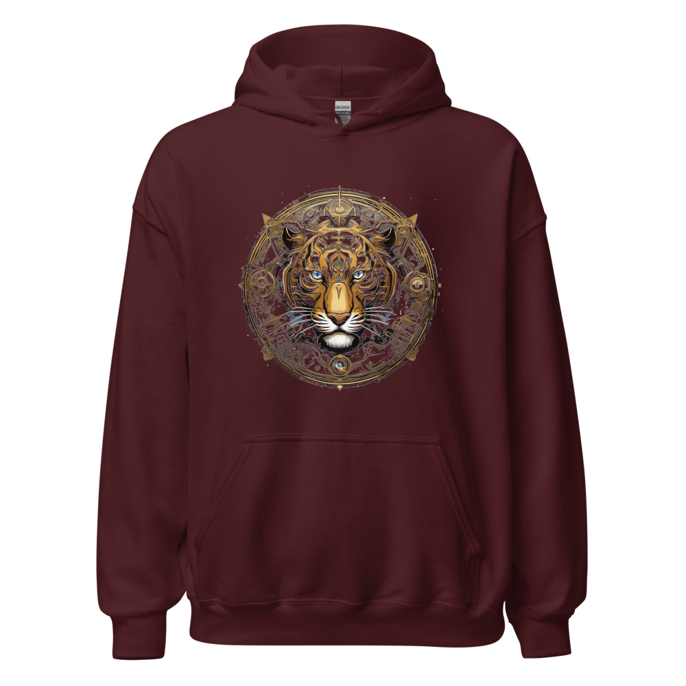 Maroon Hoodie with print art