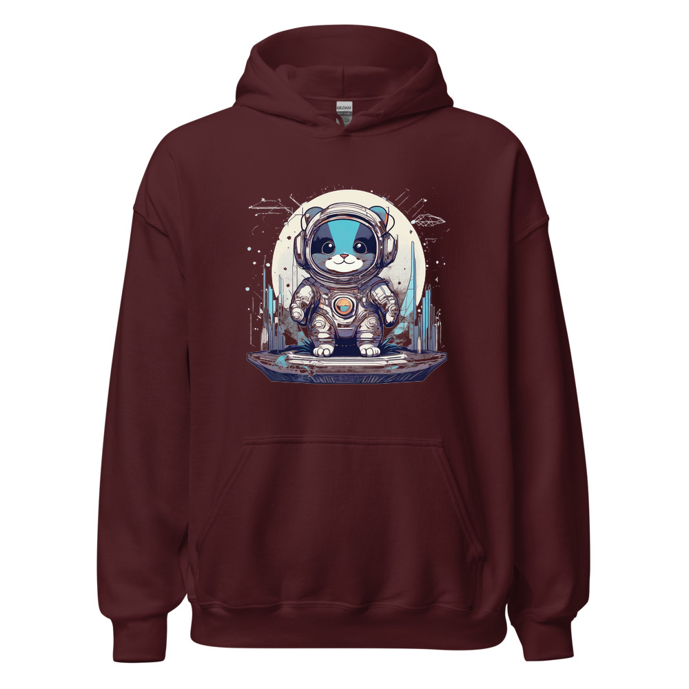 Maroon Hoodie with print art