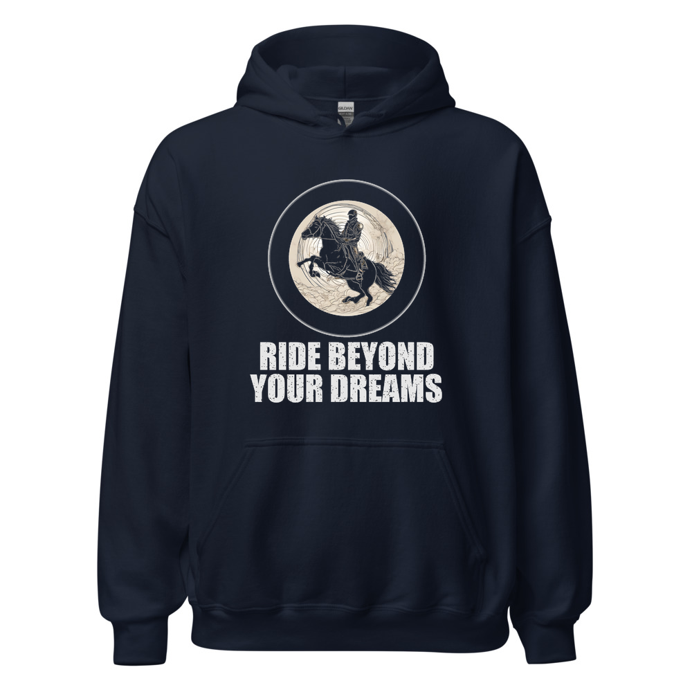 Navy Hoodie with print art