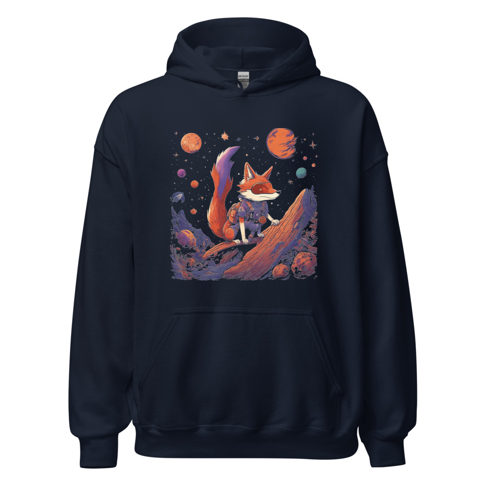 Navy Hoodie with print art