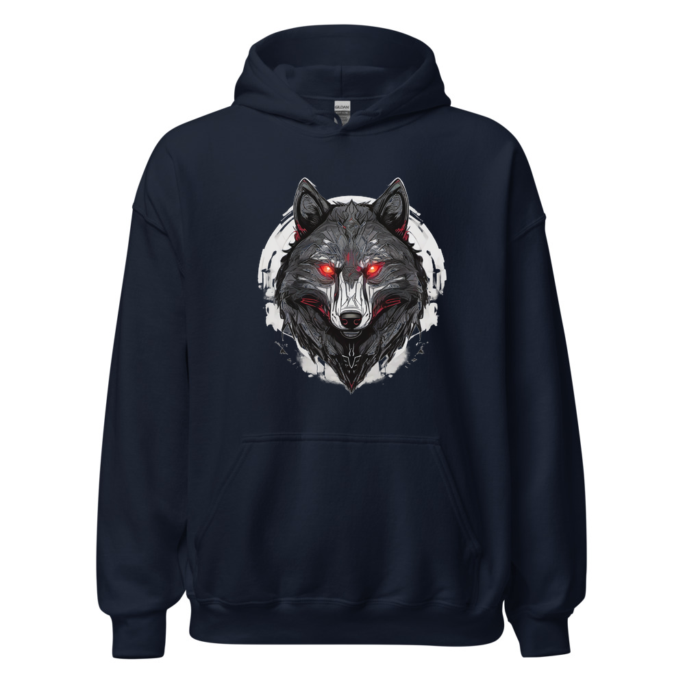 Navy Hoodie with print art