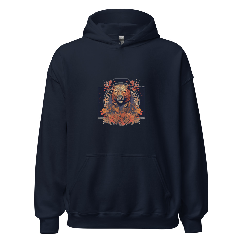 Navy Hoodie with print art