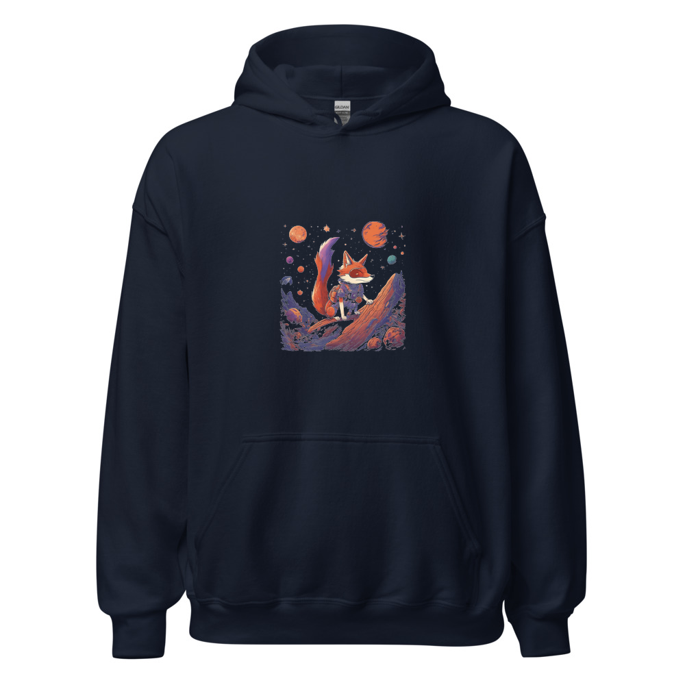 Navy Hoodie with print art