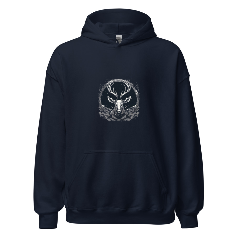 Navy Hoodie with print art