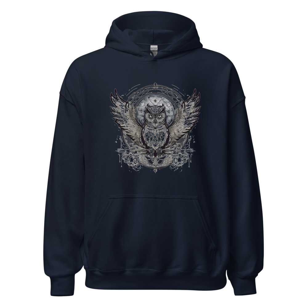 Navy Hoodie with print art