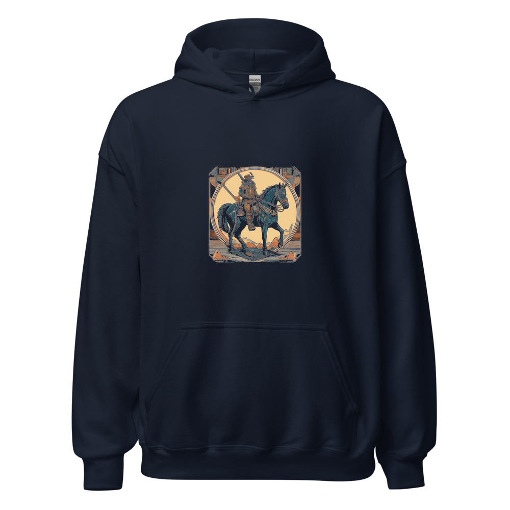 Navy Hoodie with print art