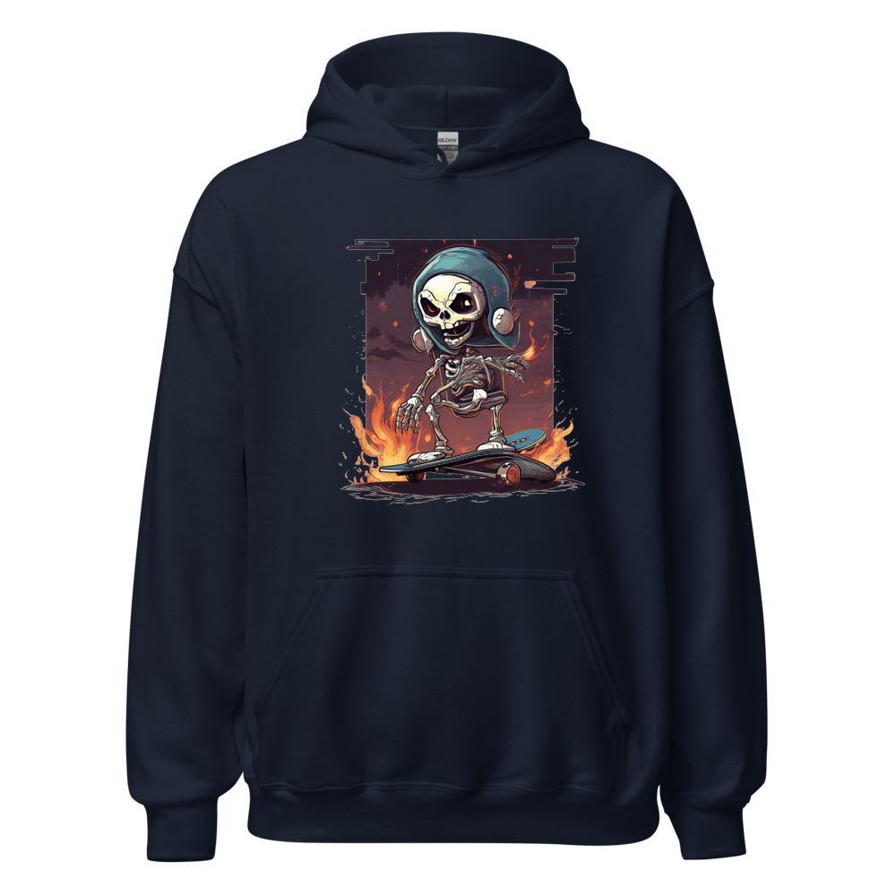 Navy Hoodie with print art