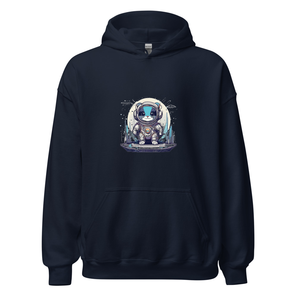Navy Hoodie with print art