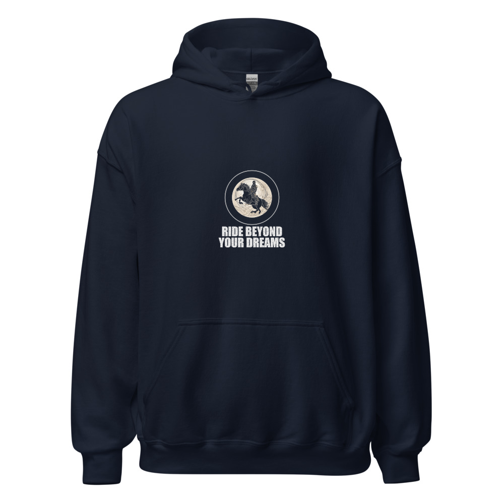 Navy Hoodie with print art