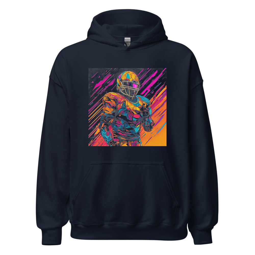 Navy Hoodie with print art