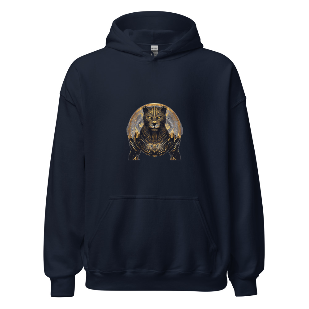 Navy Hoodie with print art