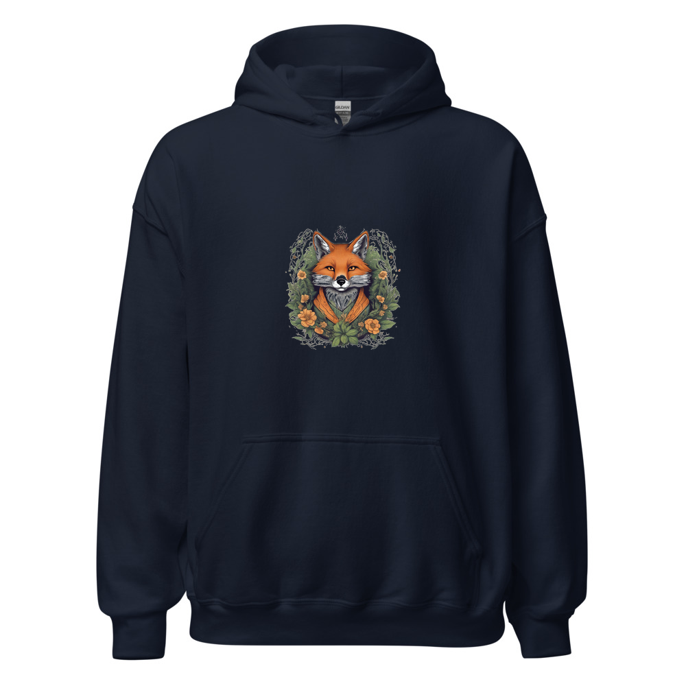 Navy Hoodie with print art